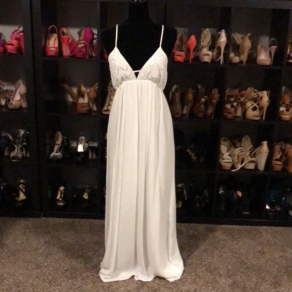 White Gauze Maxi Dress